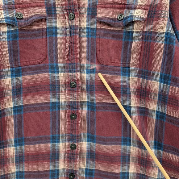 Patagonia Fjord Flannel Shirt Womens Magenta Big Sky Plaid Long Sleeve Size 8 - Picture 9 of 9